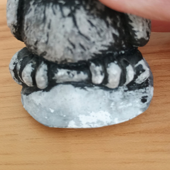 Vintage Mt St Helens Ash Owl Sculpture Figurine Handcrafted Signed Bekka - Picture 5 of 7